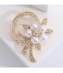 XSB166 - Golden Pearl Saree Brooch